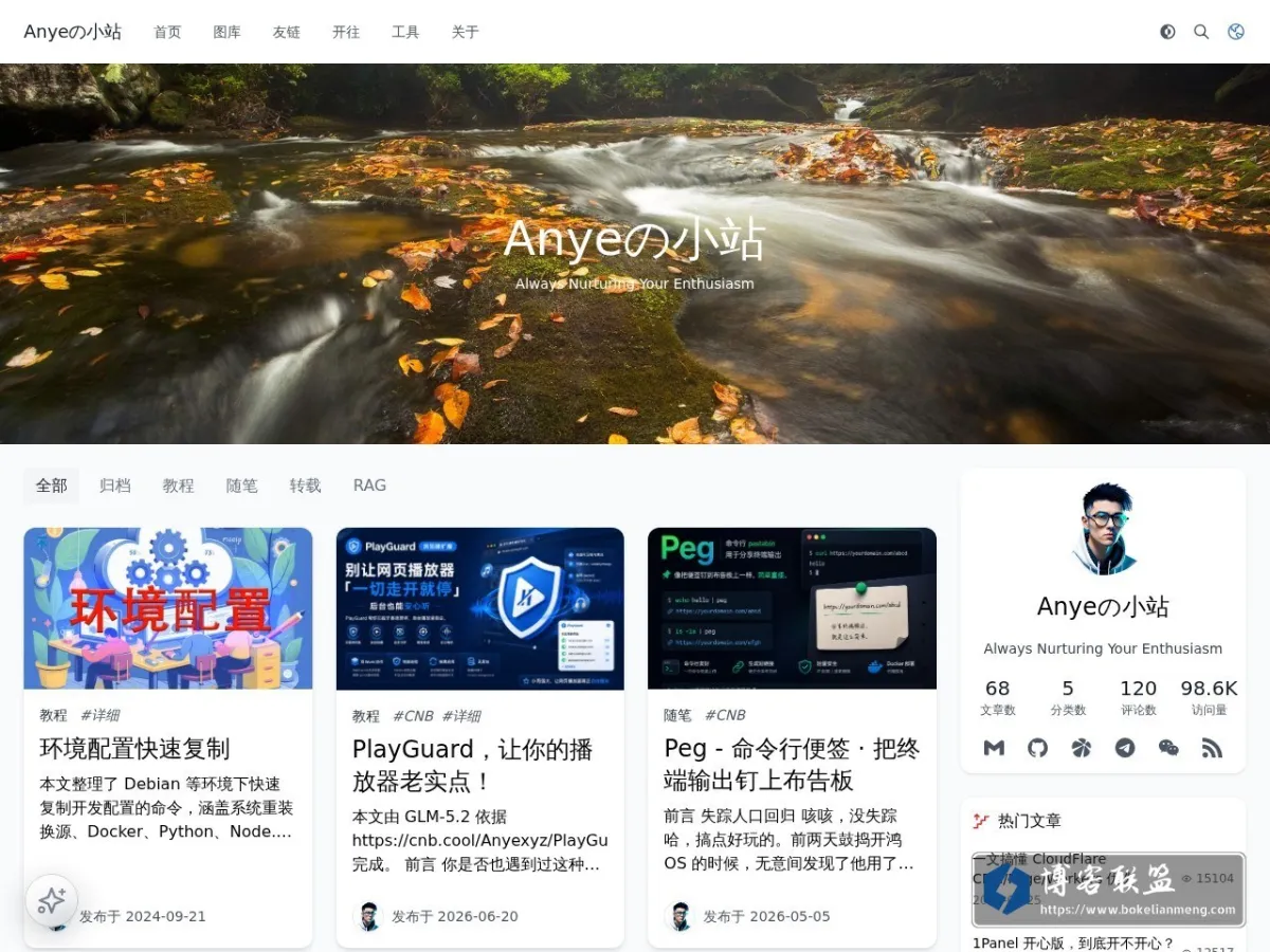 www.anye.xyz 的网站快照