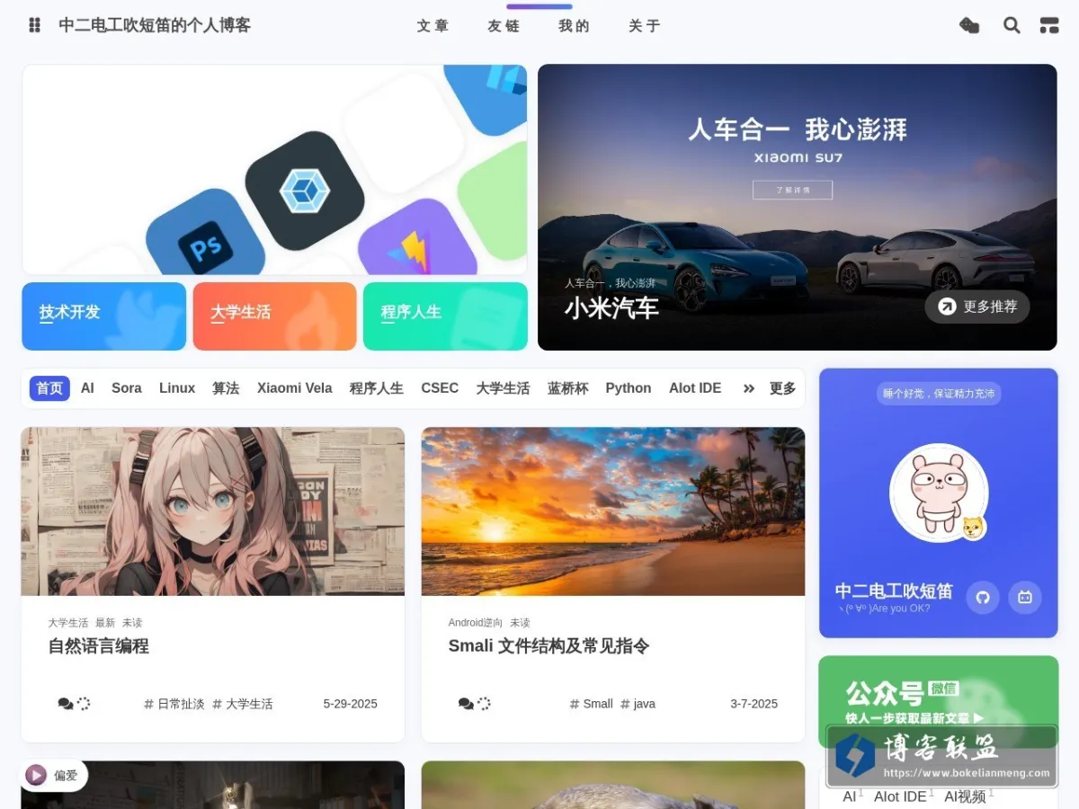 中二电工吹短笛的个人博客 - ヽ(o ?o )Are you OK? 的网站快照