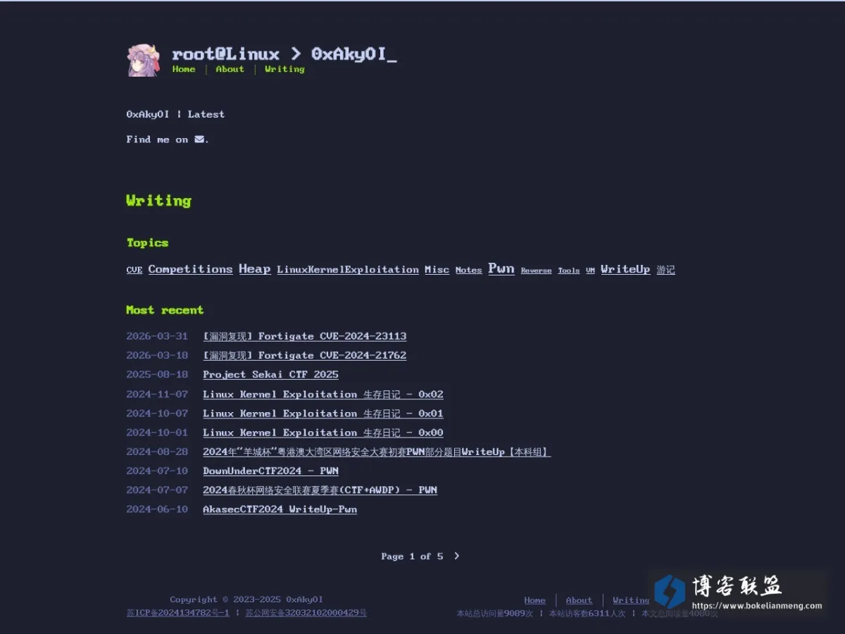 root@Linux > 0xAkyOI_ 的网站快照