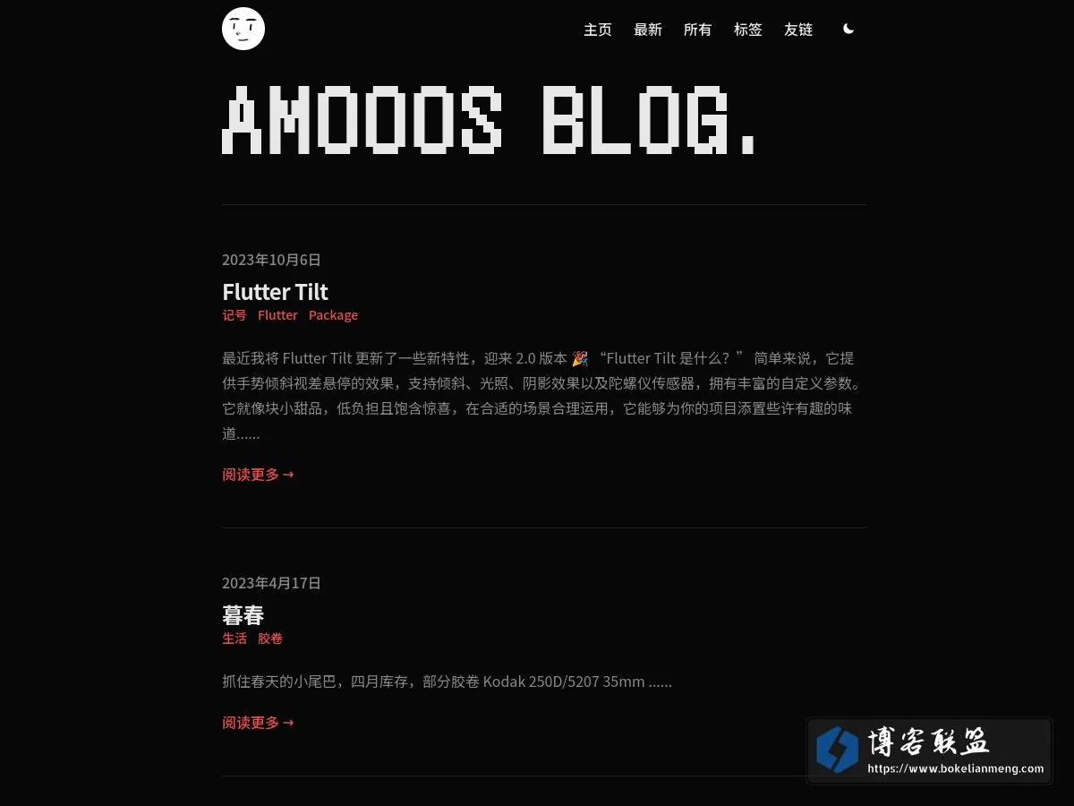 AMOOOS BLOG 的网站快照