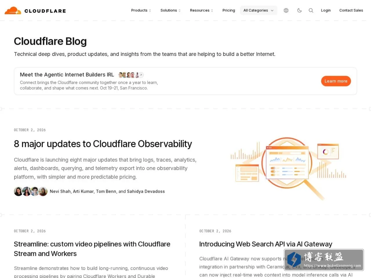 The Cloudflare Blog 的网站快照