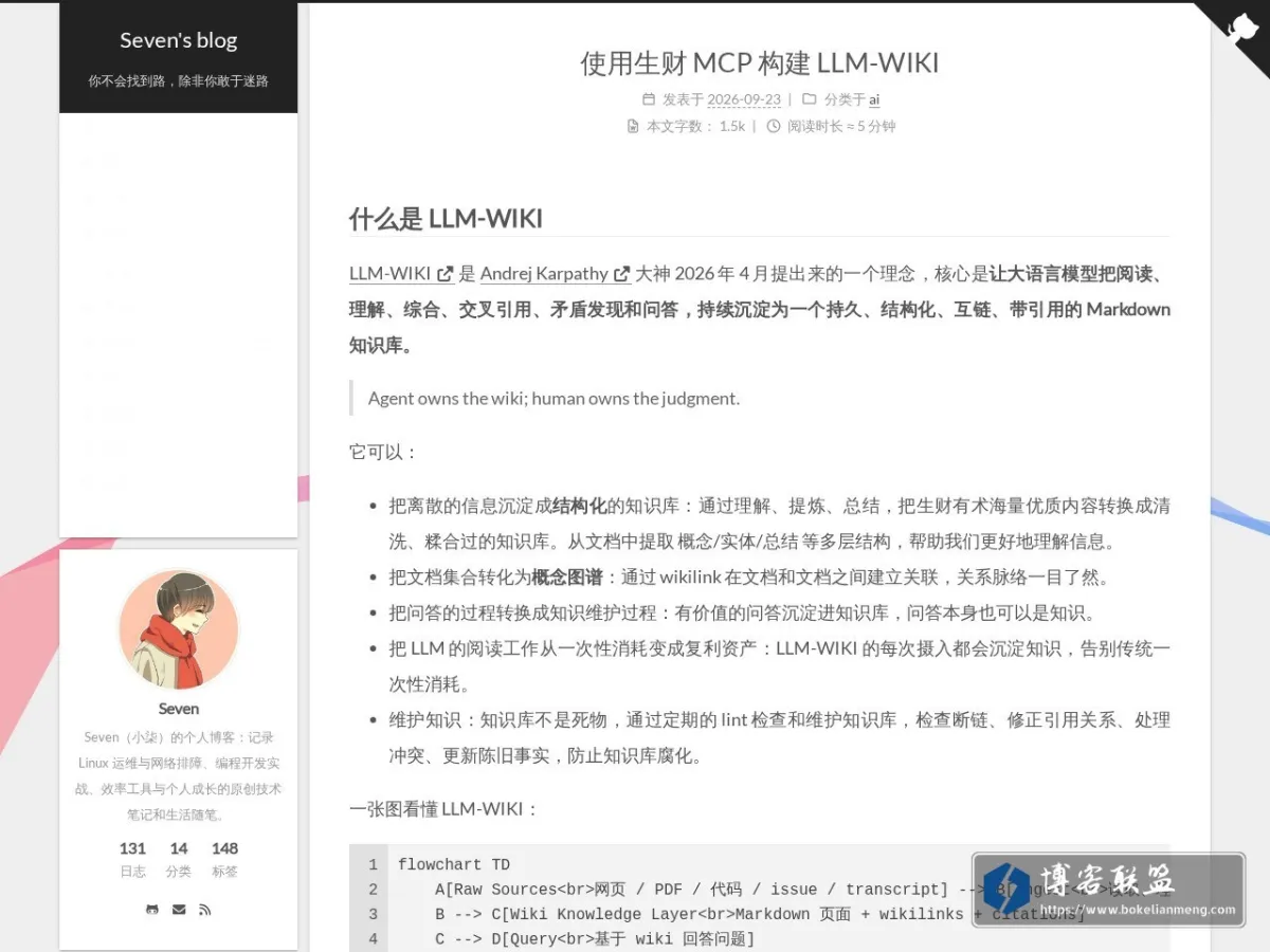 Seven's blog 的网站快照