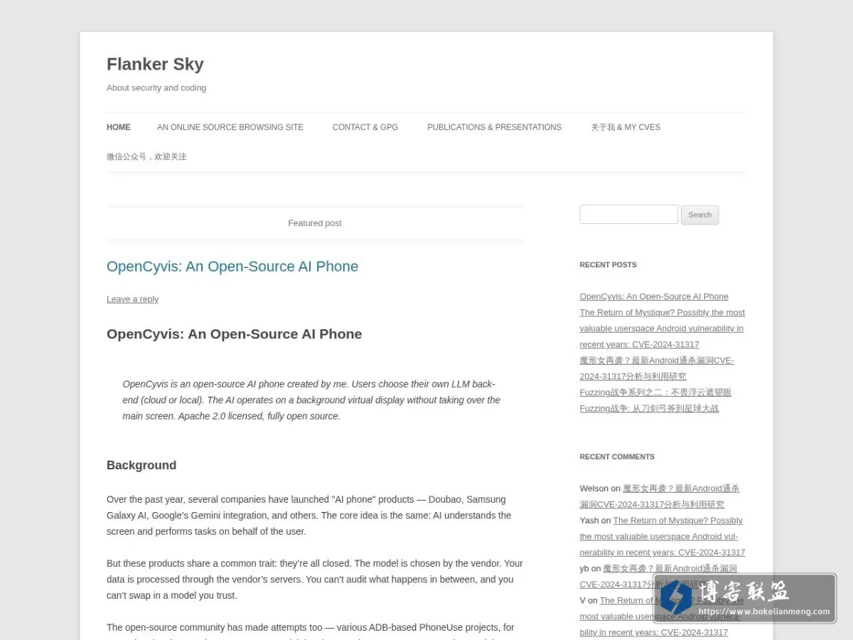 Flanker Sky 的网站快照