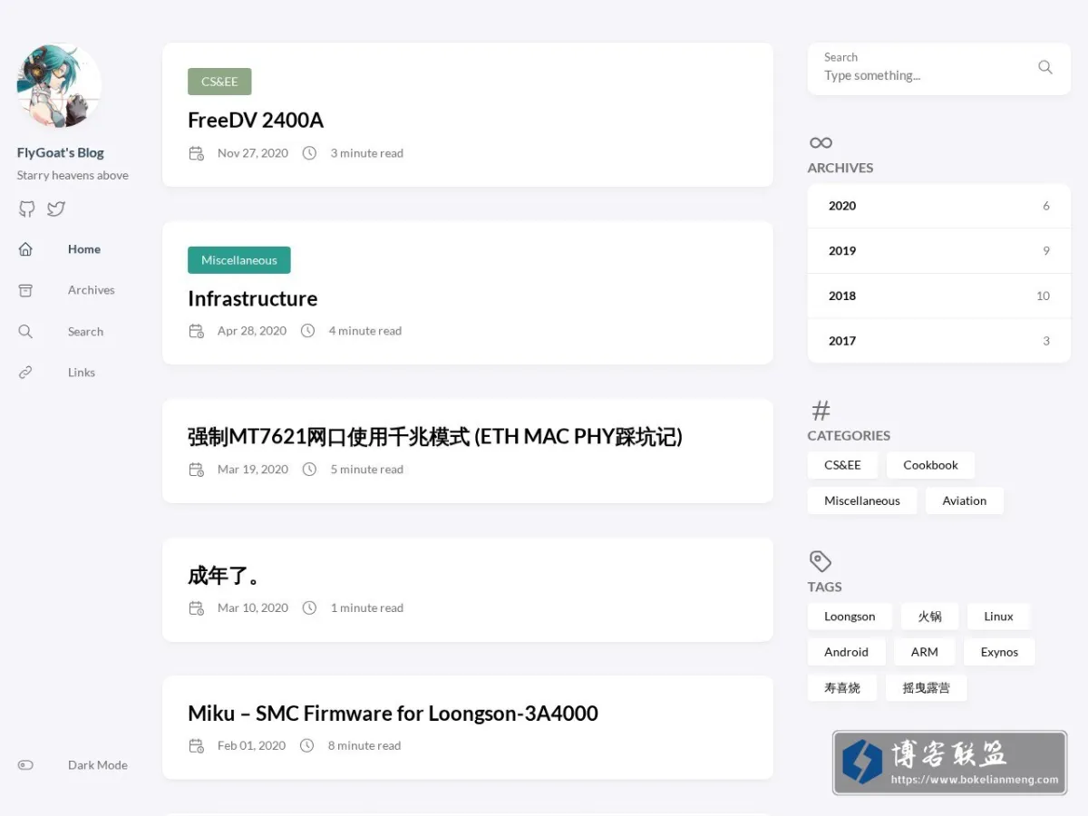 FlyGoat's Blog 的网站快照