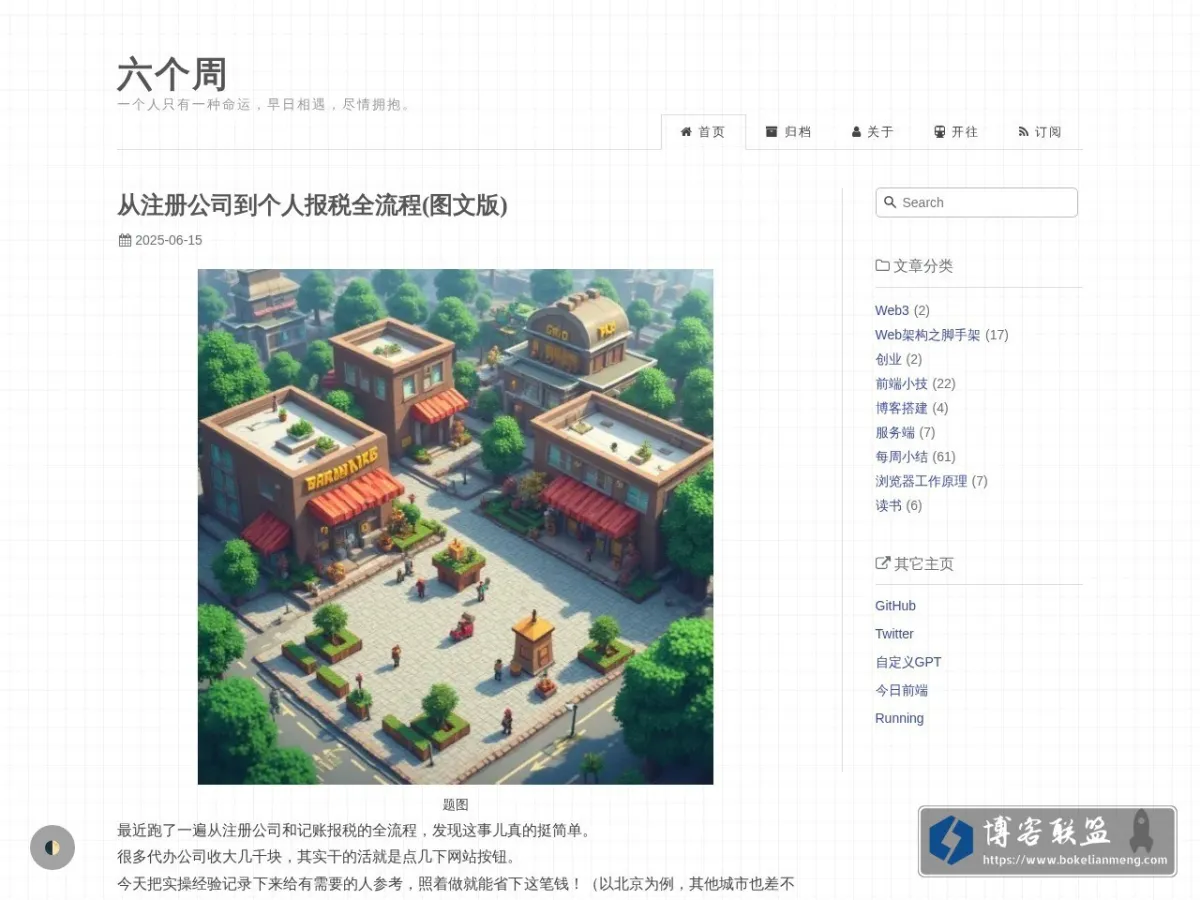 六个周 的网站快照