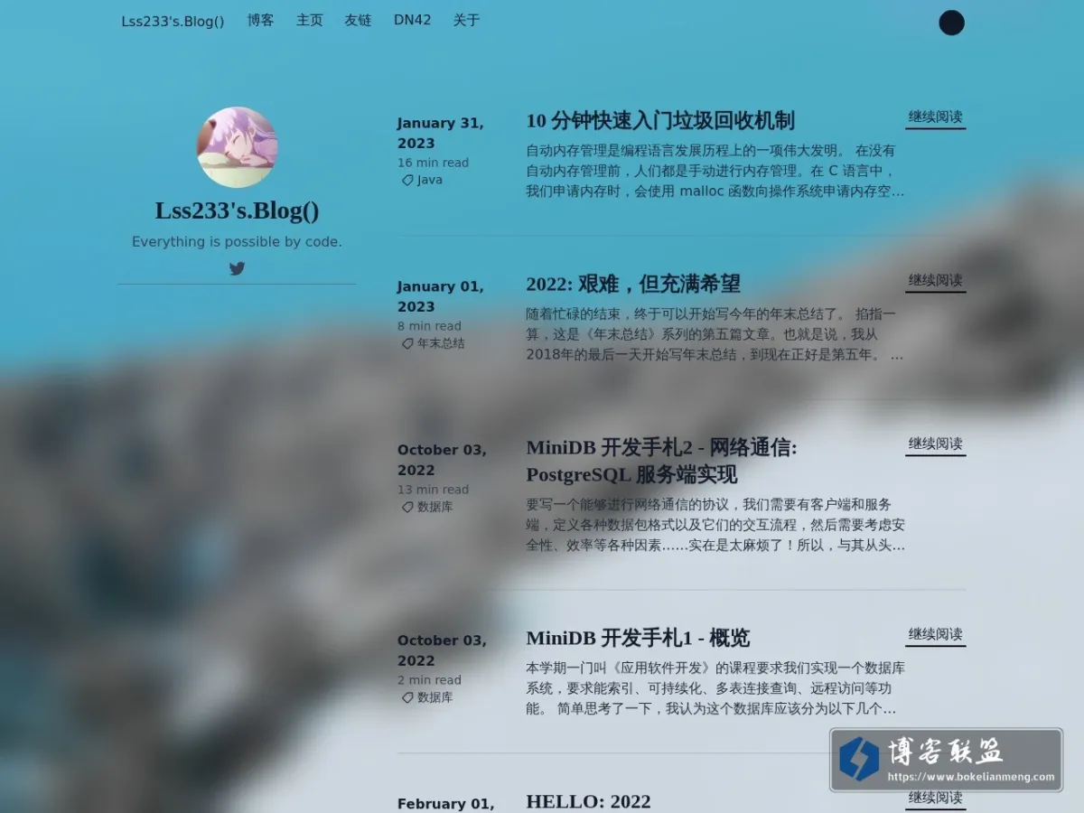 Lss233's.Blog(); 的网站快照