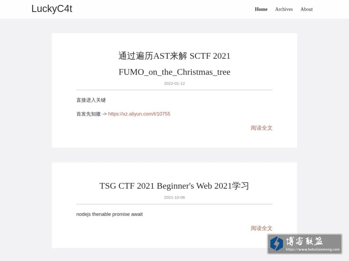 LuckyC4t - To Be A Web Cat 的网站快照