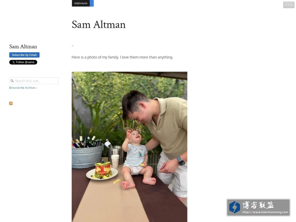 Sam Altman 的网站快照