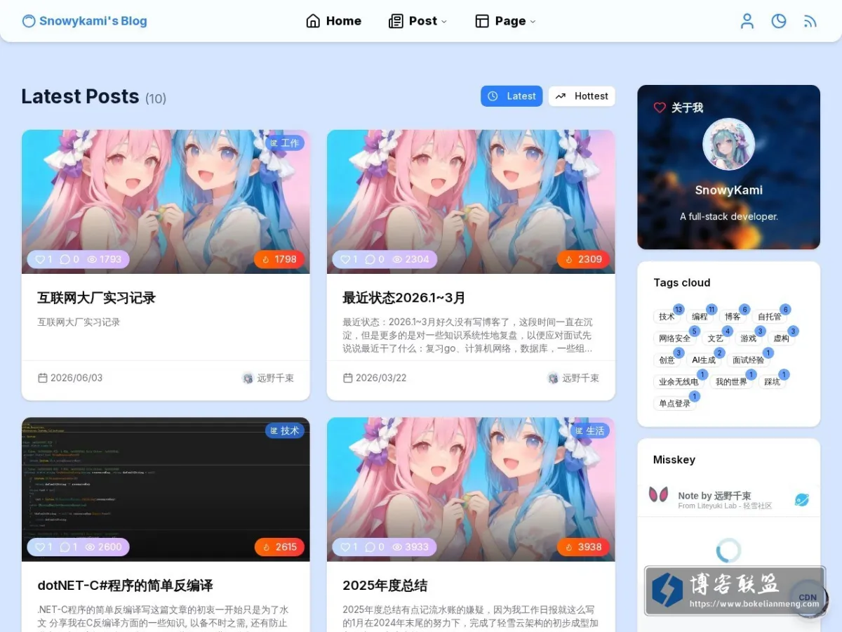 Home - Snowykami's Blog 的网站快照