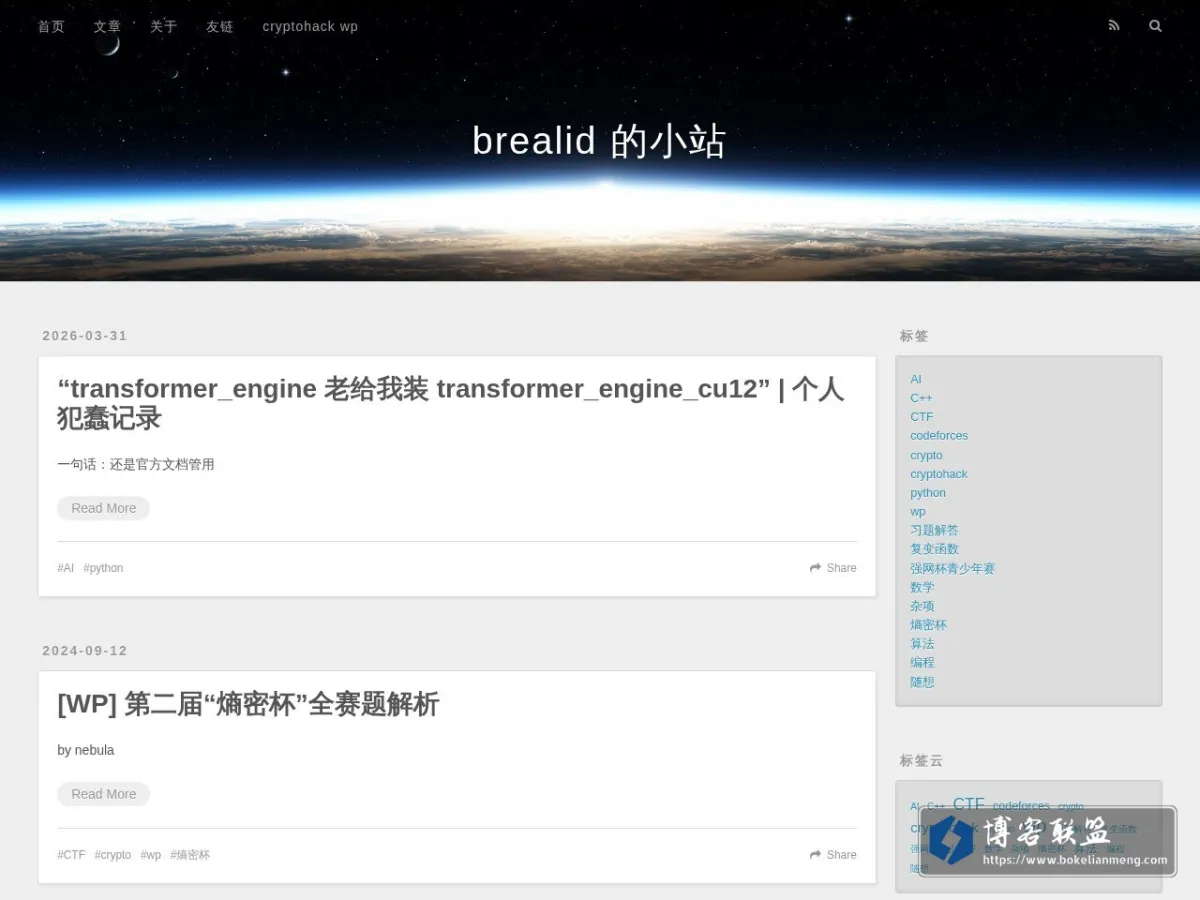 brealid 的小站 的网站快照