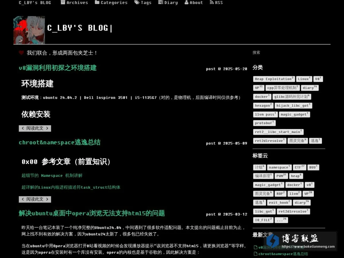 C_LBY's BLOG 的网站快照