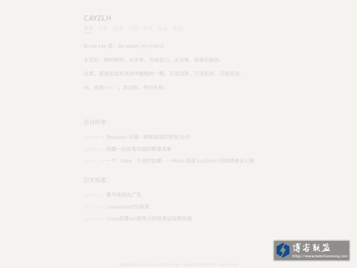 CAYZLH 的网站快照