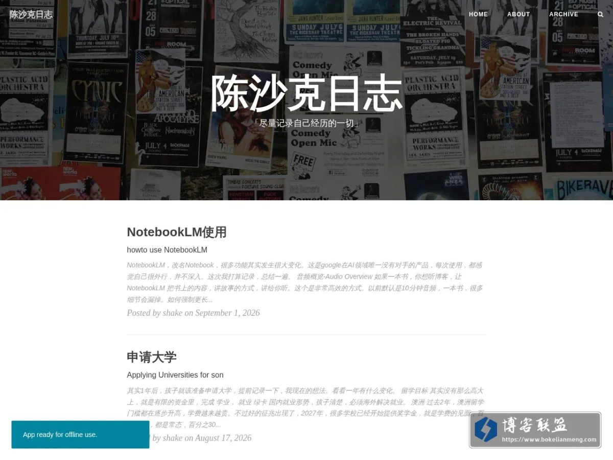 陈沙克日志 的网站快照
