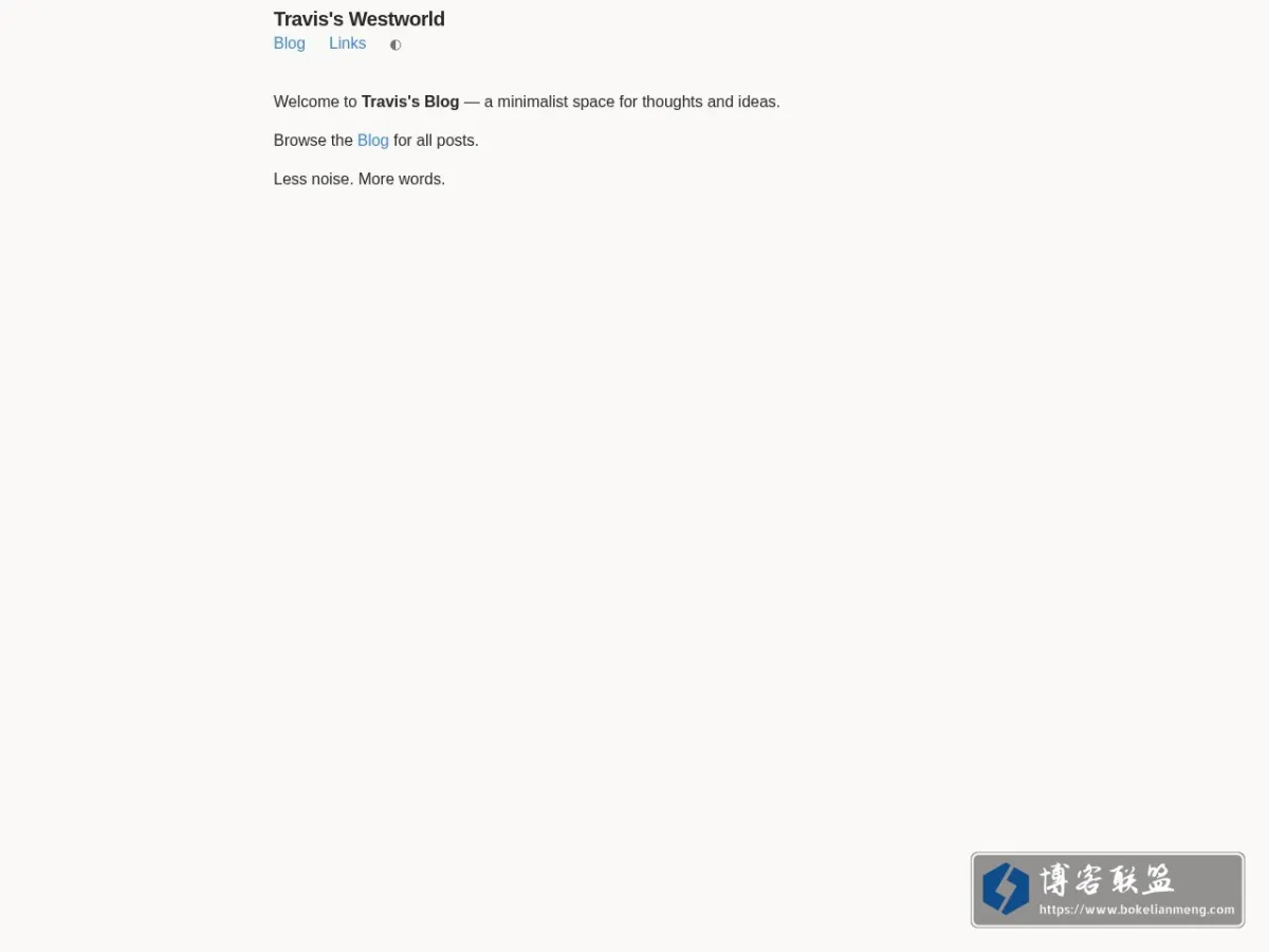 Travis's Blog 的网站快照