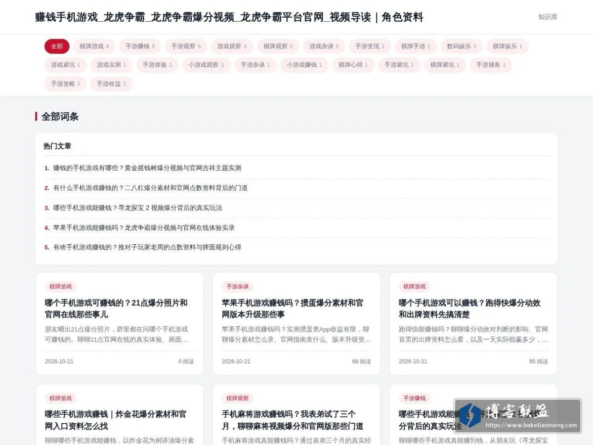 清风博客 的网站快照