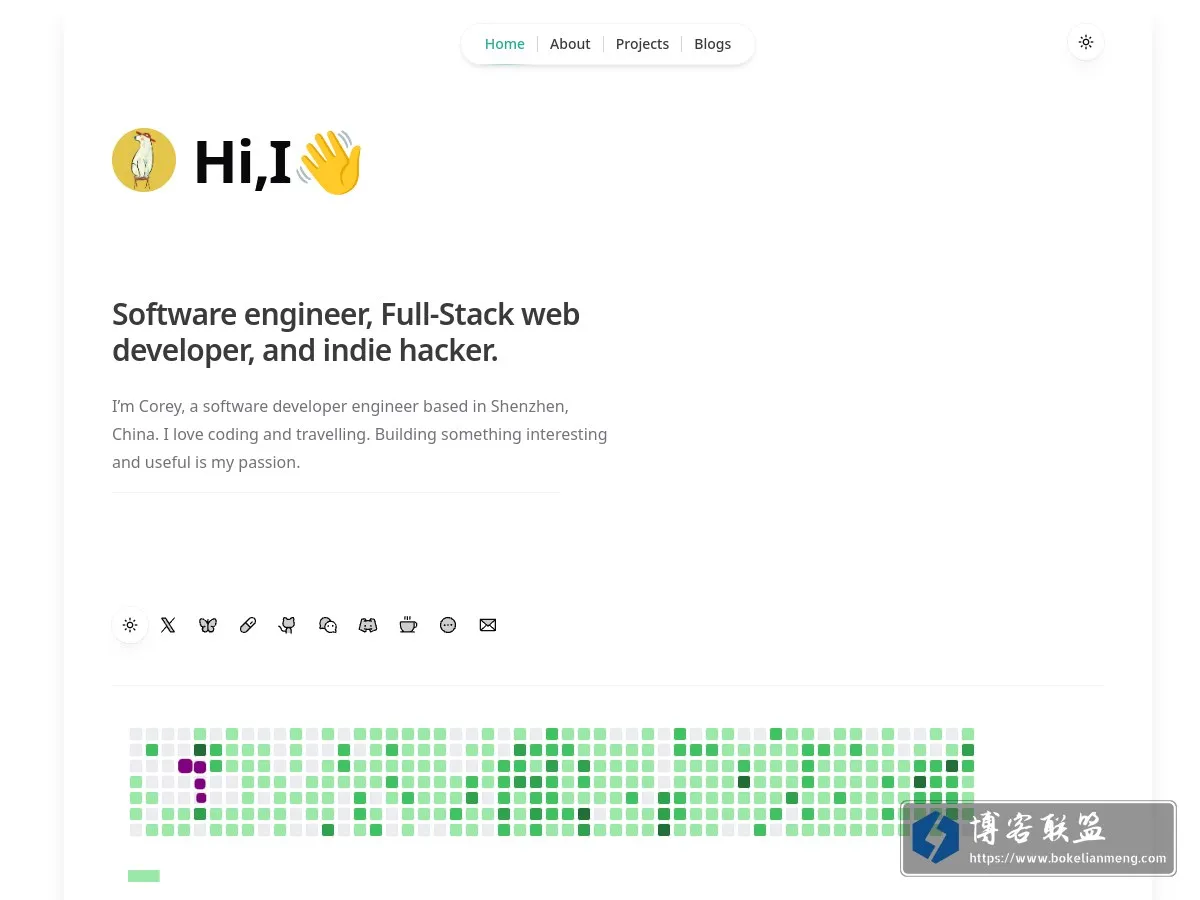 Corey Chiu - Software engineer, Full-Stack web developer, and indie hacker. 的网站快照