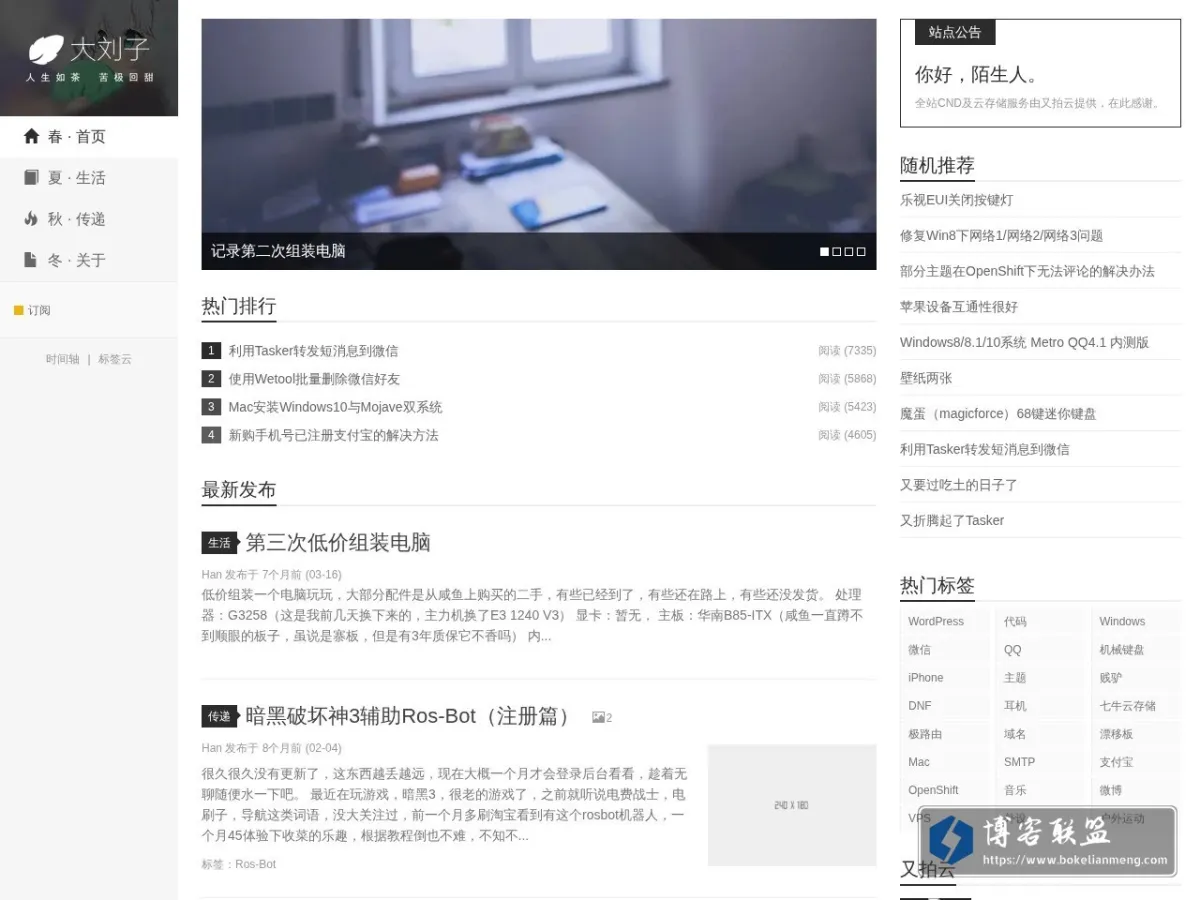 大刘子 的网站快照