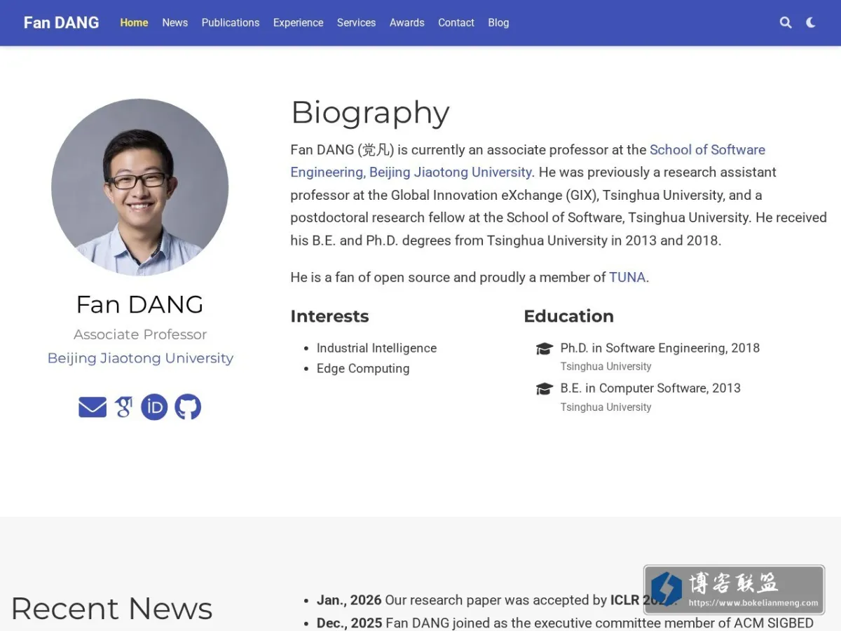 Fan DANG 的网站快照
