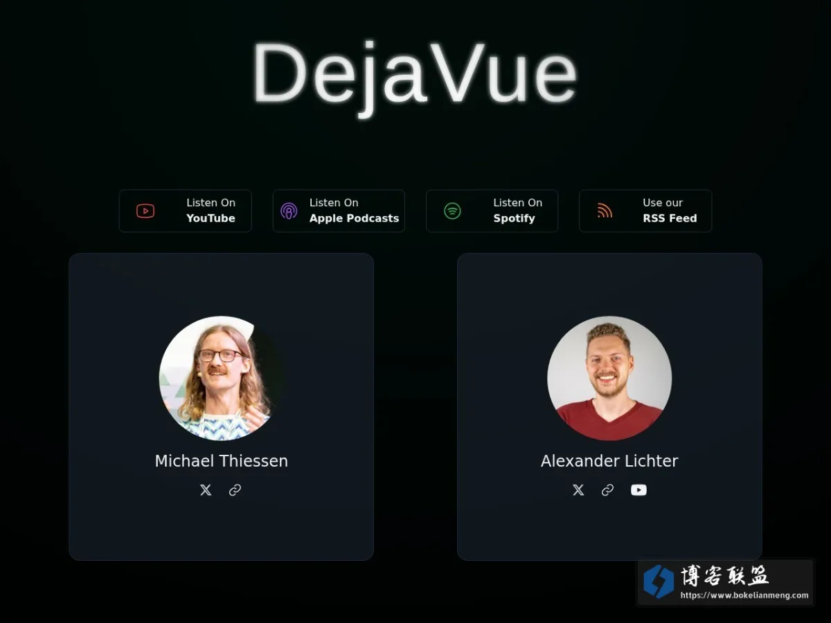 DejaVue - The Vue Podcast to Remember 的网站快照