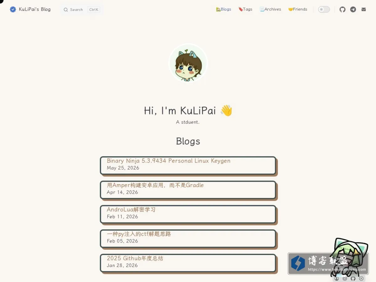 home | KuLiPai's Blog 的网站快照