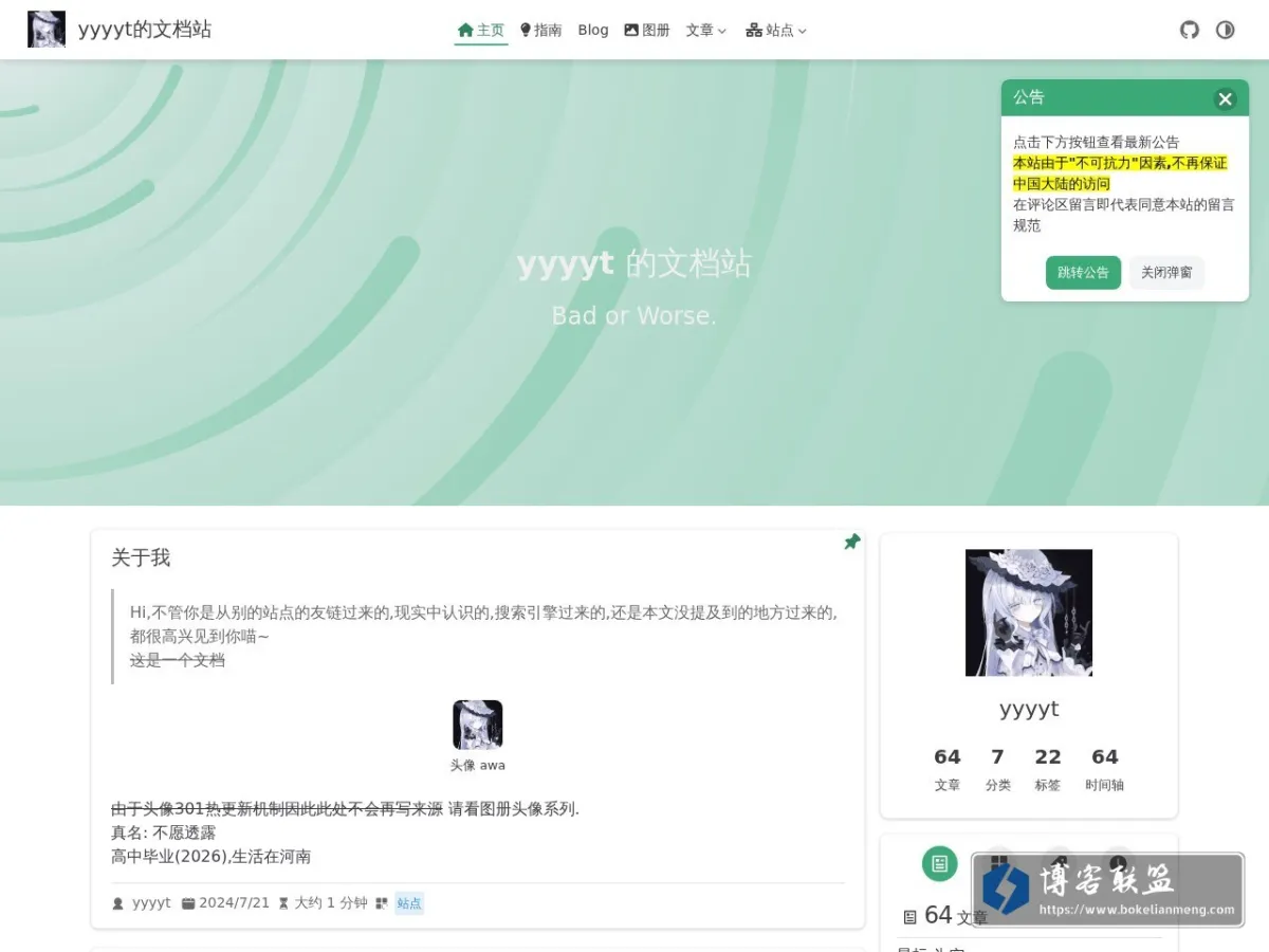yyyyt的文档站 的网站快照