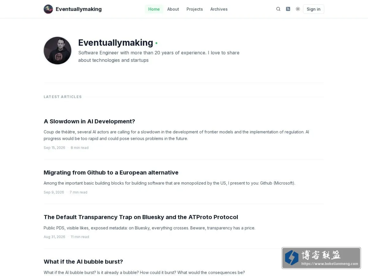 Eventuallymaking 的网站快照