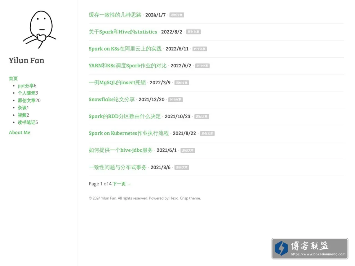 Yilun Fan's Blog 的网站快照