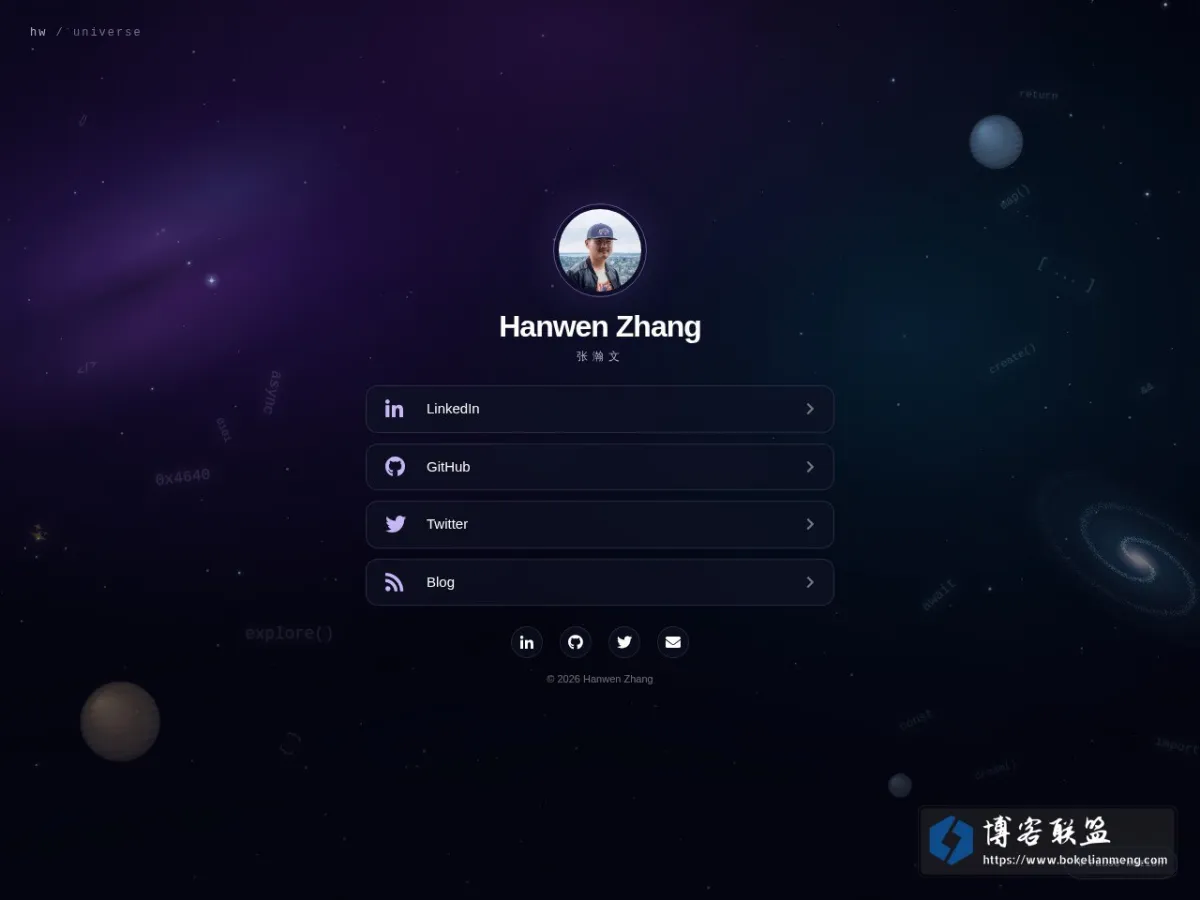 Hanwen Zhang | 张瀚文 的网站快照