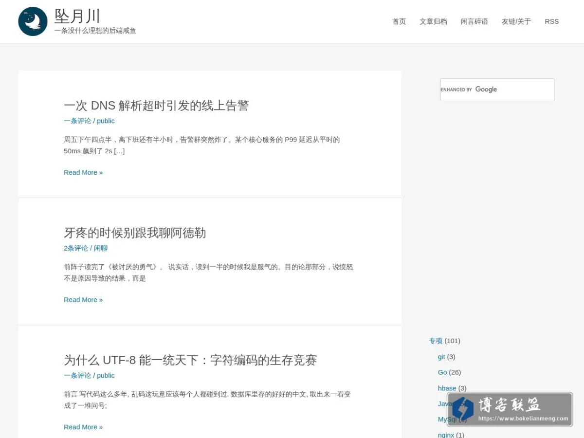 坠月川 的网站快照