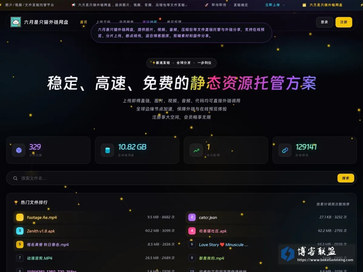 六月是只猫外链网盘 的网站快照