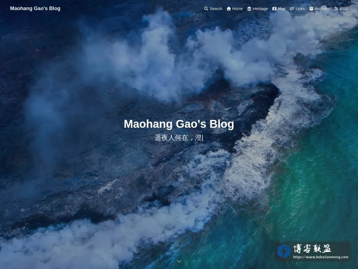 Maohang Gao's Blog 的网站快照