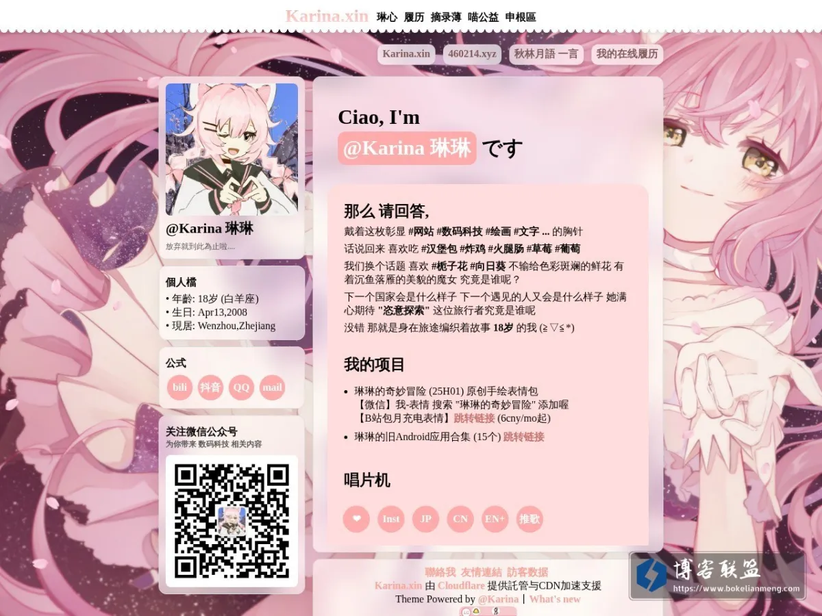 Karina.xin 琳心🍥琳琳的小窝 - 放弃就到此为止啦.... 的网站快照
