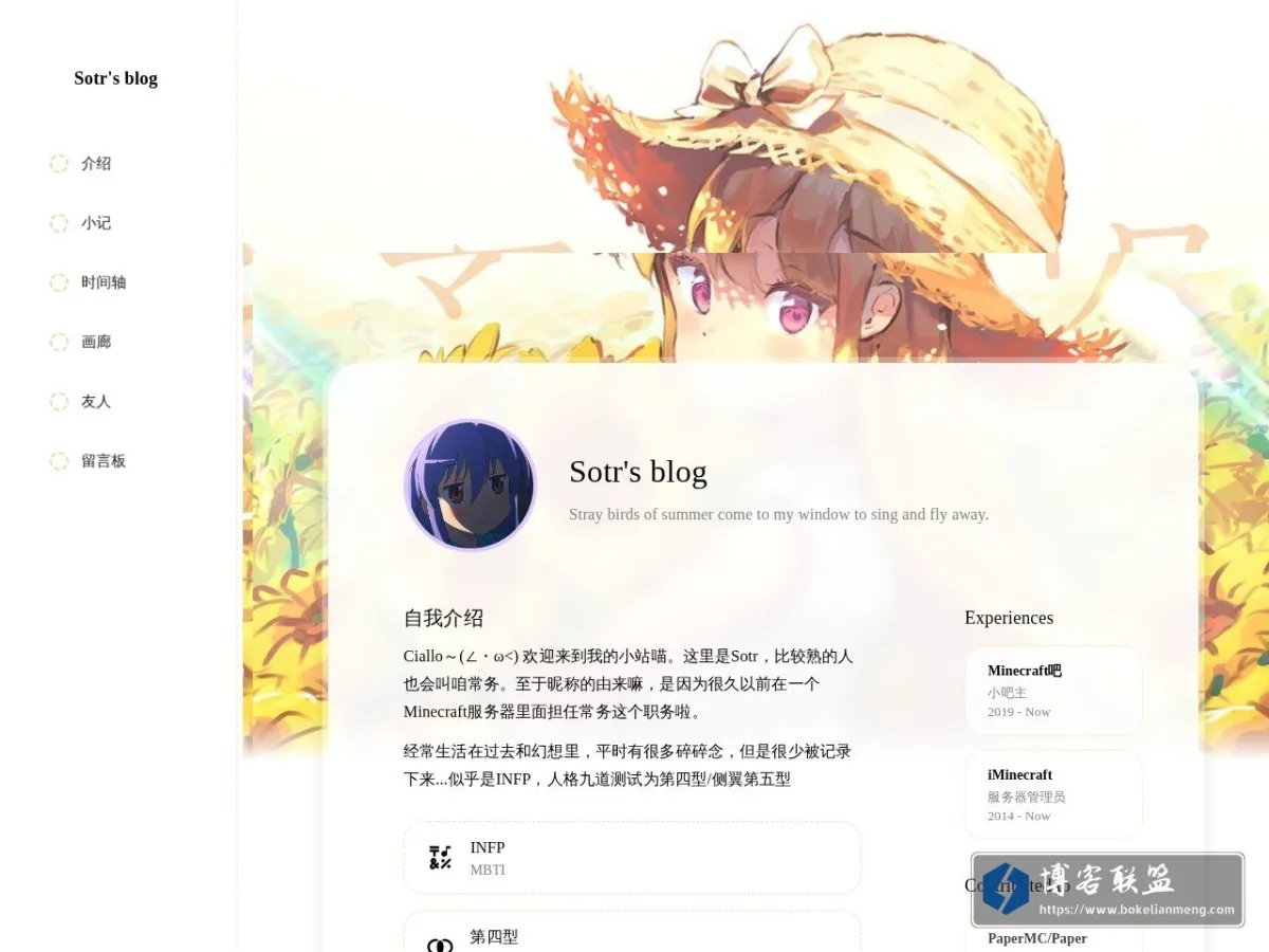 Sotr's blog 的网站快照