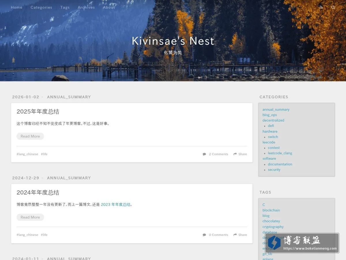 Kivinsae's Nest 的网站快照