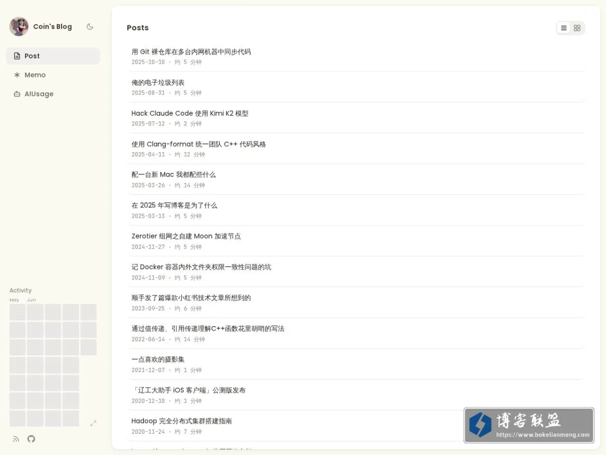 Coin's Blog 的网站快照