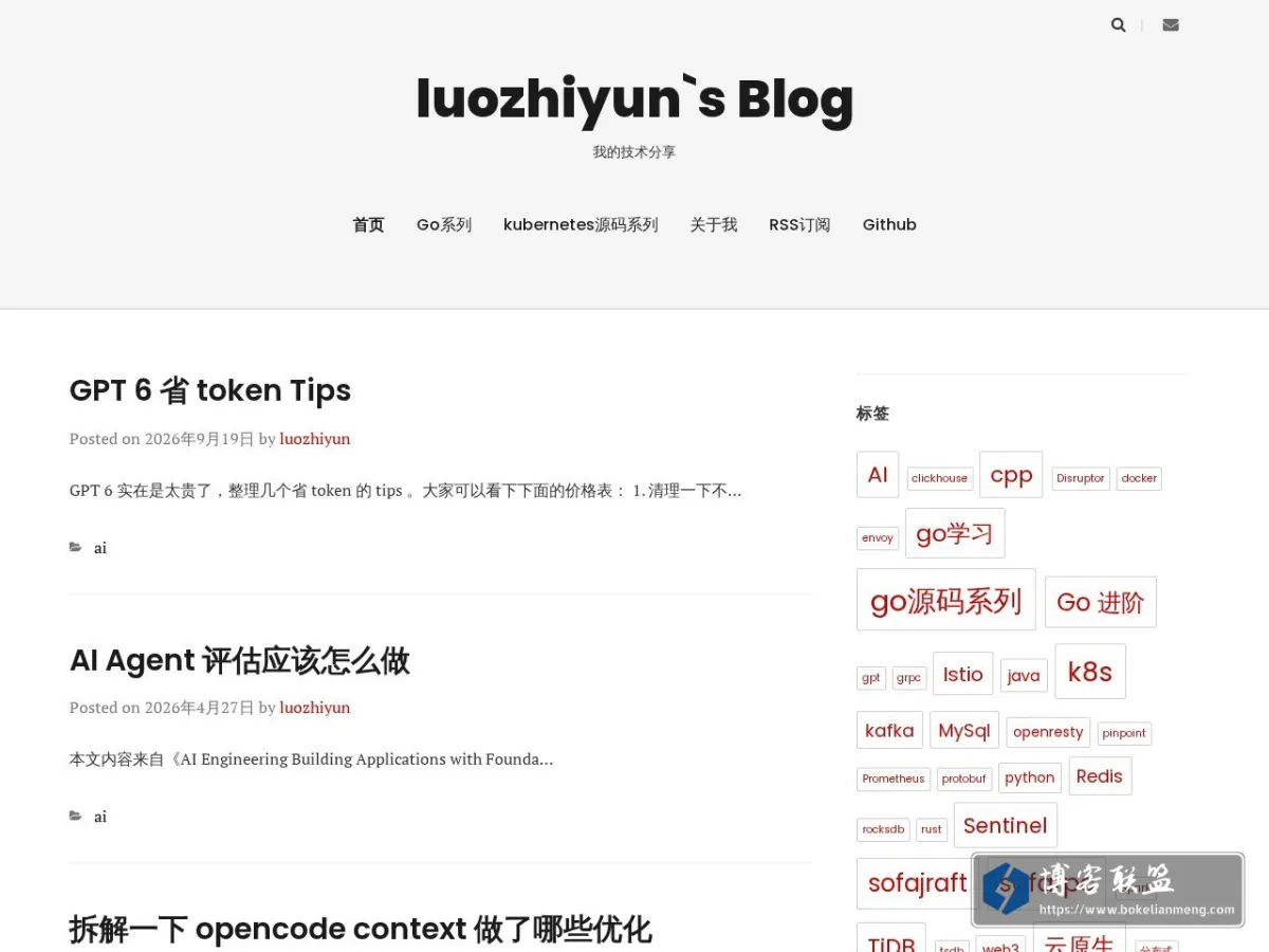 luozhiyun`s Blog 我的技术分享 的网站快照