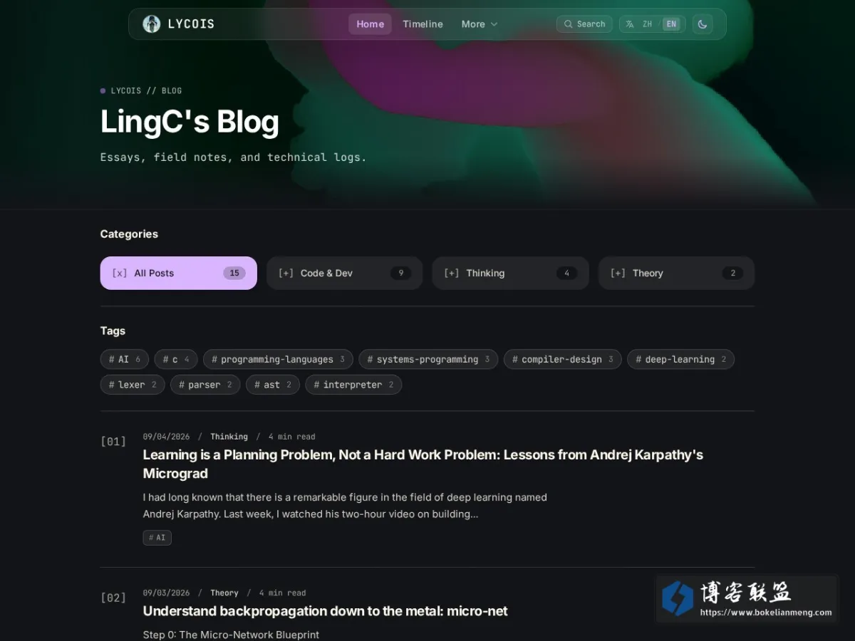 Lycois | LingC 的网站快照