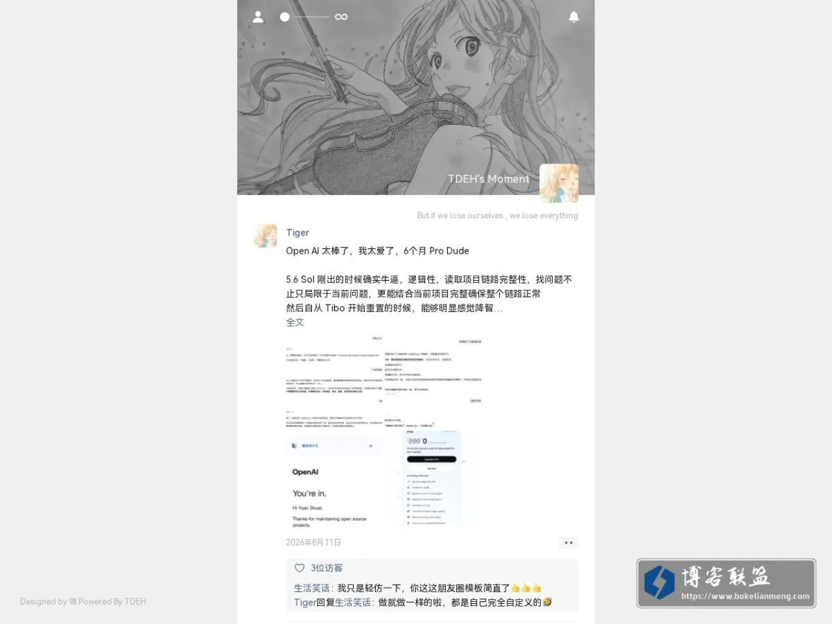 TDEH's Moment 的网站快照