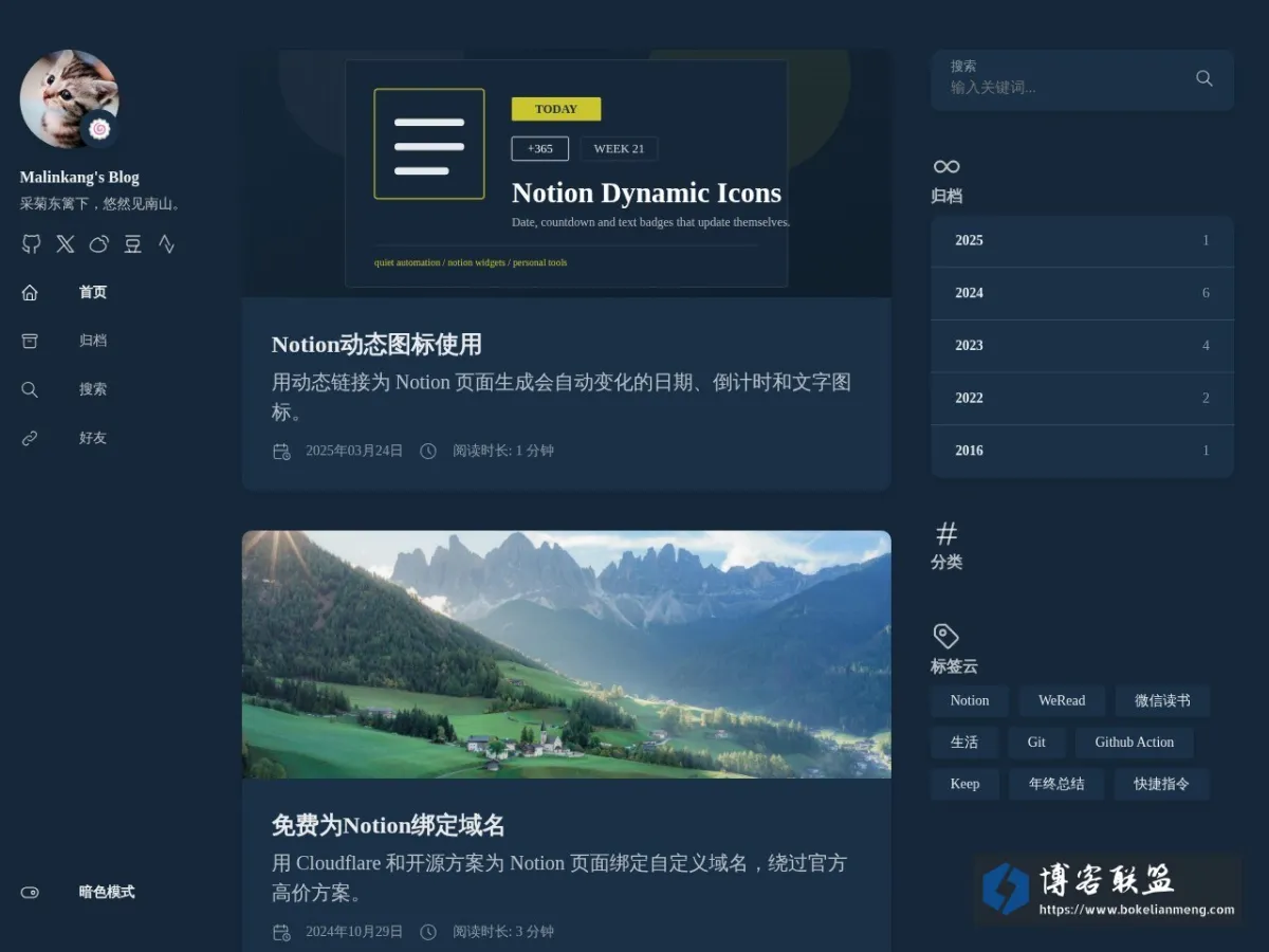 Malinkang's Blog 的网站快照