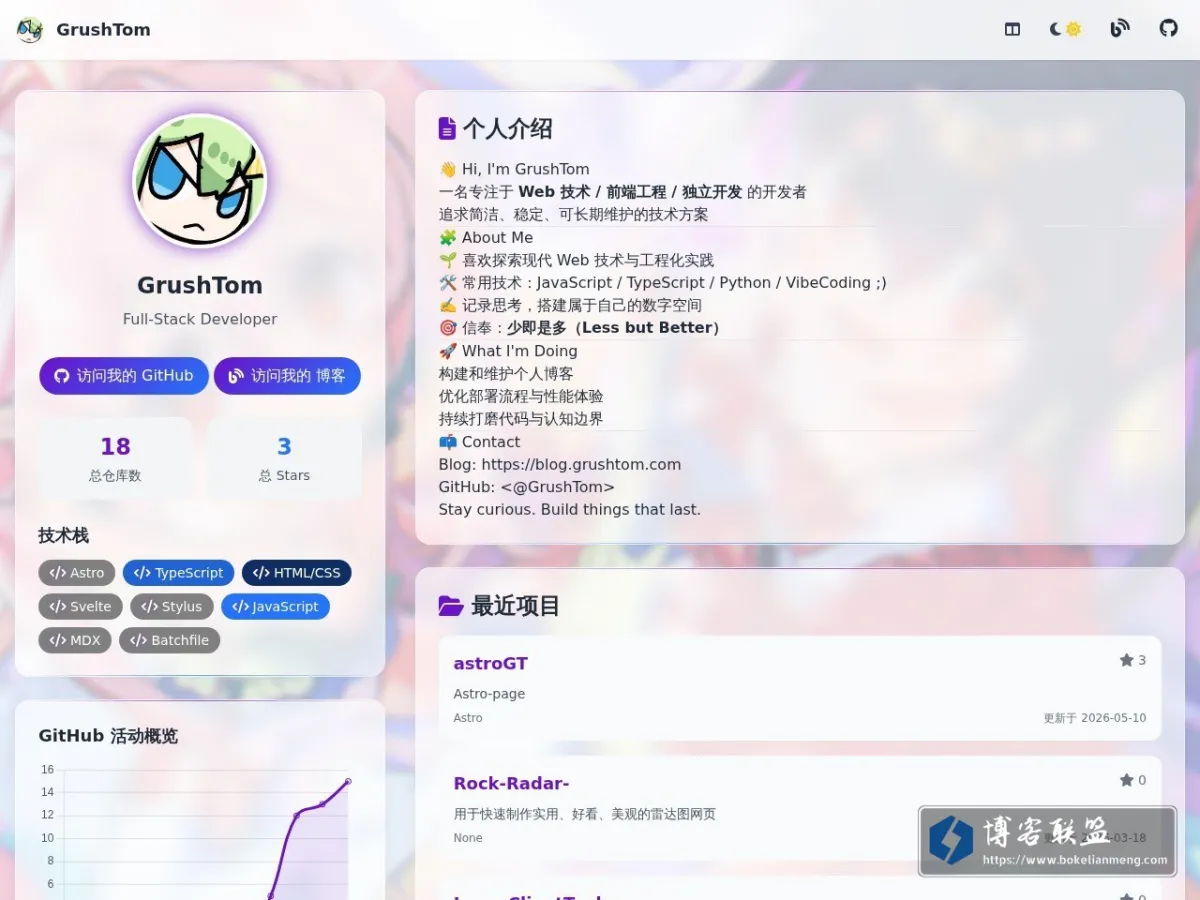 GrushTom - 个人主页 的网站快照