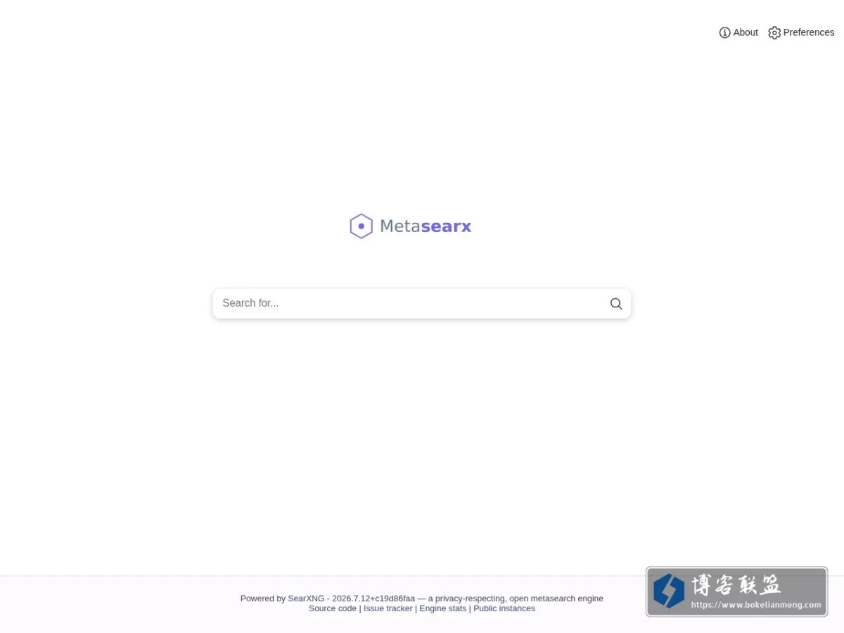 Metasearx 的网站快照
