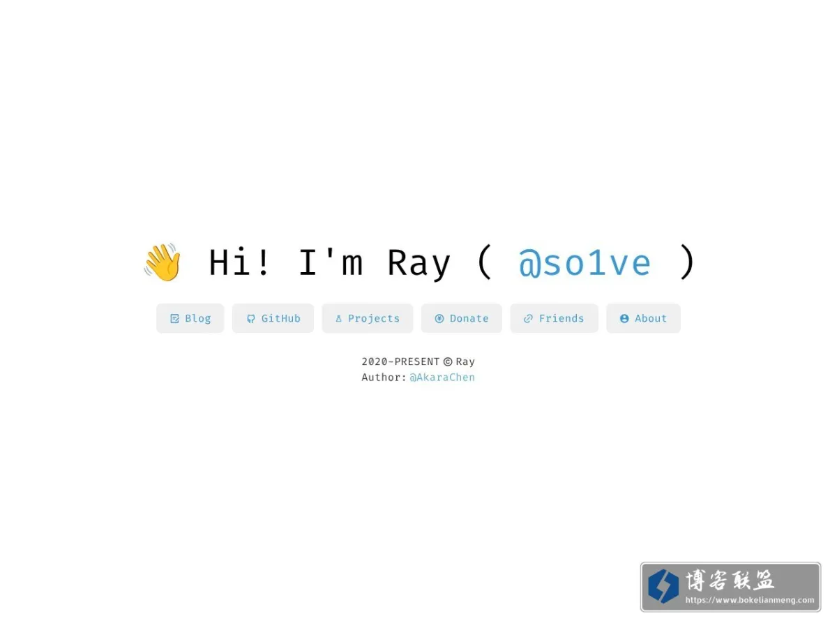 Ray's Blog 的网站快照