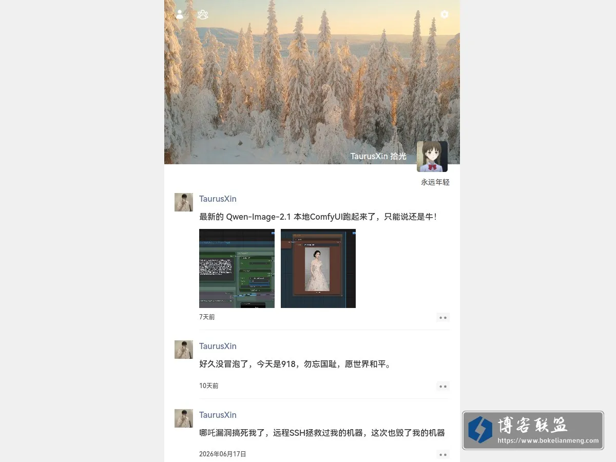 TaurusXin 拾光 的网站快照