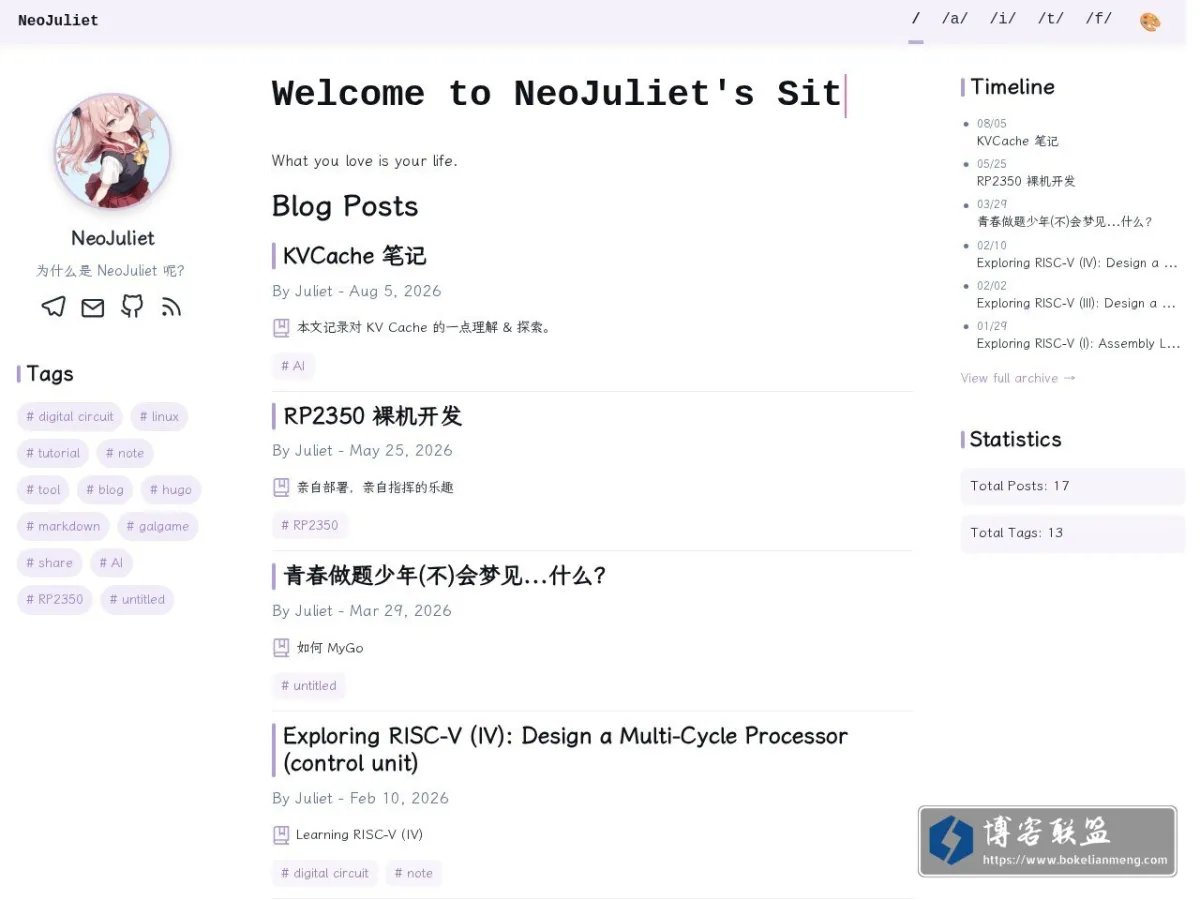 NeoJuliet 的网站快照