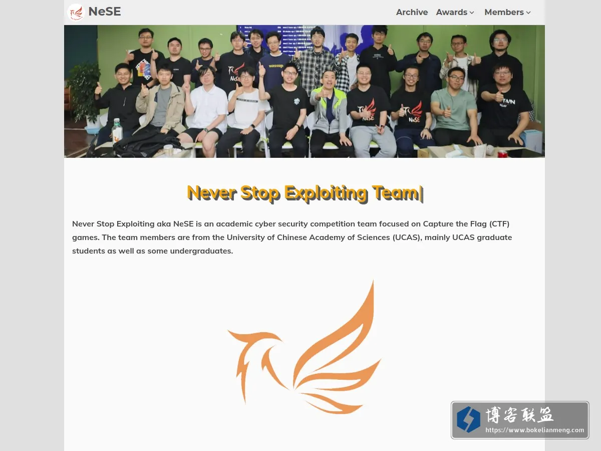 NeSE Team 的网站快照