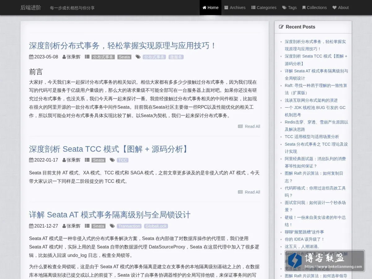 后端进阶 的网站快照