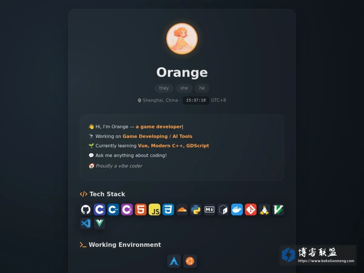 Orange ~ Personal Homepage 的网站快照
