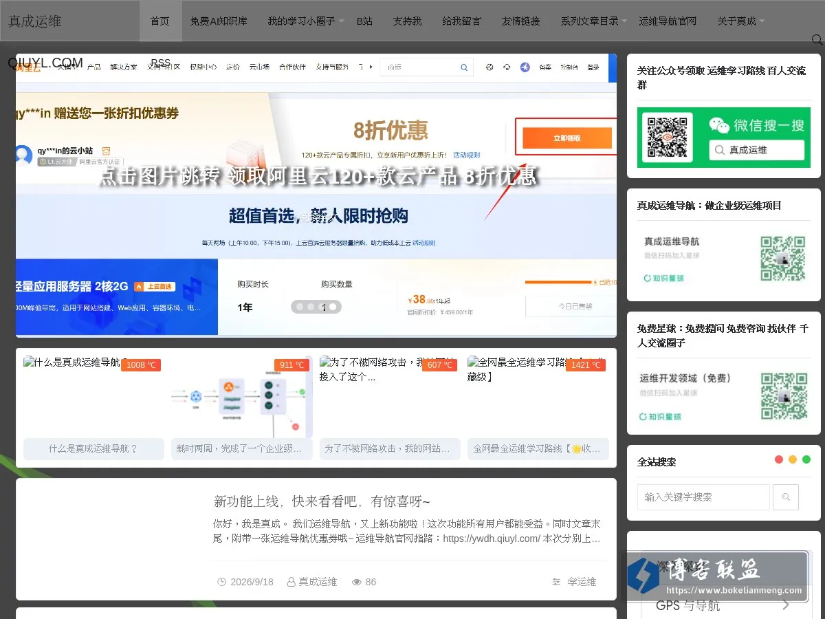 真成运维_解云疑，探运维！ 的网站快照