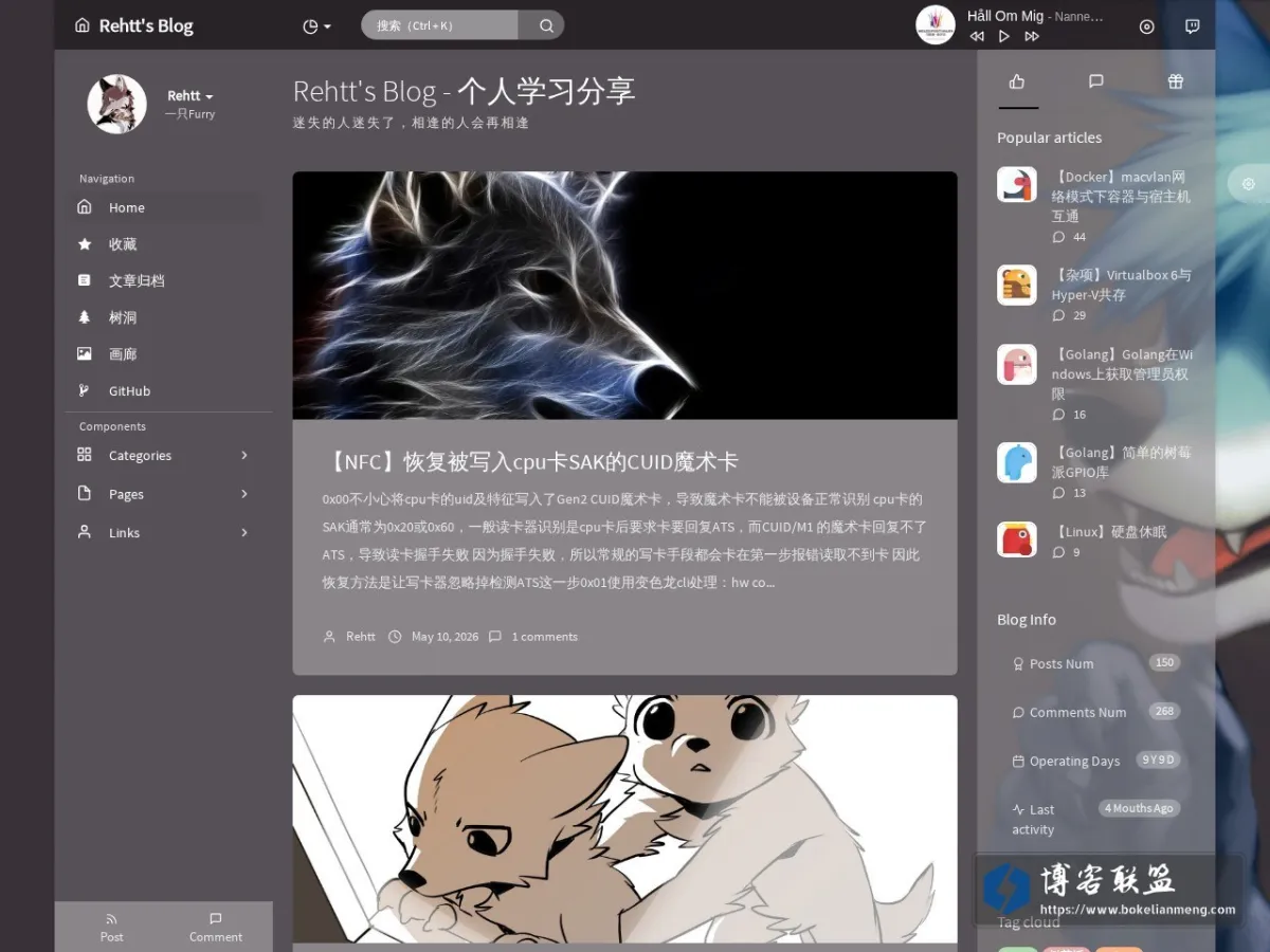 Rehtt's Blog 的网站快照