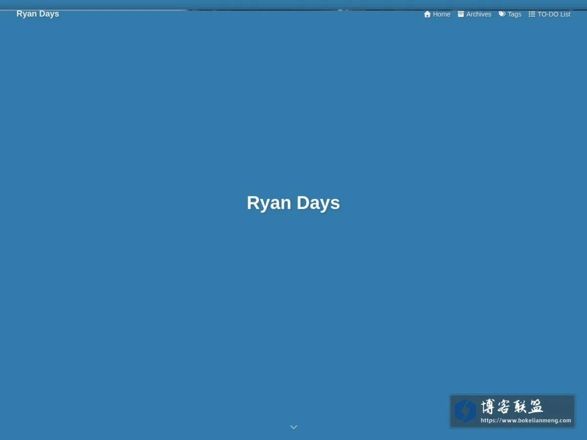 Ryan Days - All is well 的网站快照